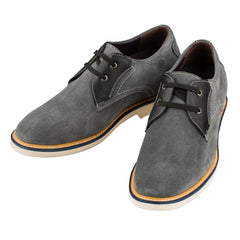 CALTO Business Casual Grey Leather Shoes 2.8 Inch - Y42023