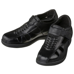 TOTO Black Braided Leather Sandals - Three Inches - G1307