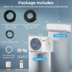 SEERXtreme Series 24000 BTU 25 SEER2 208-230V Mini Split Heat Pump Heating at -15°F WiFi Enabled