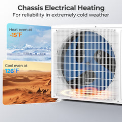 SEERXtreme Series 24000 BTU 25 SEER2 208-230V Mini Split Heat Pump Heating at -15°F WiFi Enabled