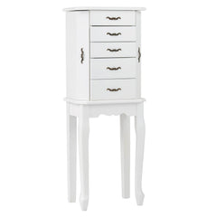 Standing Jewelry Box with 4 Drawers and 2 Side Doors