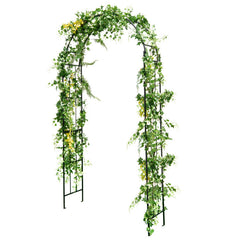 Metal Garden Arch and Obelisk Trellis Set for Climbing Plants