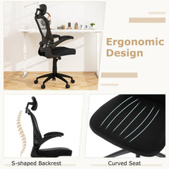 Black 48 inch Computer Desk and Ergonomic Mesh Office Chair Bundle for Home Office