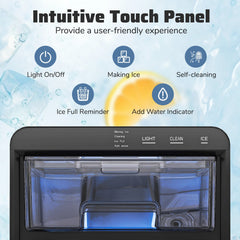 Countertop Nugget Ice Maker and Powerful Fruit Vegetable Juicer Combo for Refreshing Beverages