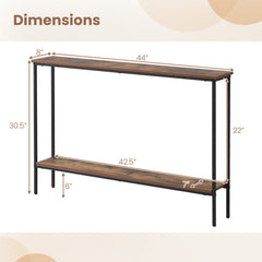 Entryway Set with 44 Inch Console Table 5-Tier Corner Hall Tree and Waiting Room Bench