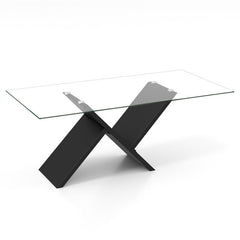 Contemporary Living Room Furniture Suite: Modern 3-Seat Teddy Velvet Sofa + 47-Inch Glass Coffee Table