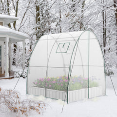 6 x 6 x 6.6 FT Outdoor Wall-in Tunnel Greenhouse
