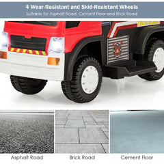 Kids 6V Battery Powered Electric Ride On Fire Truck