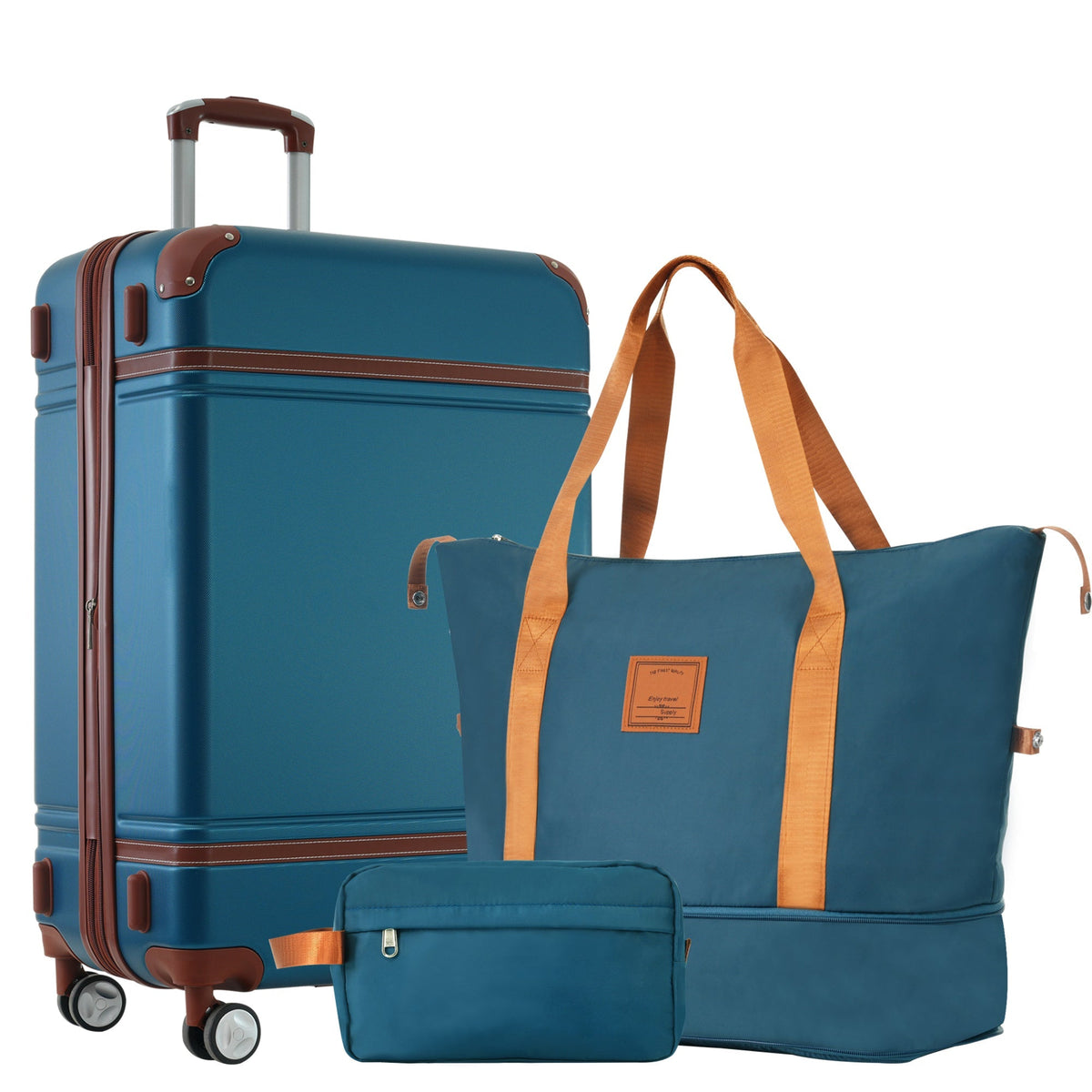Hardshell 3-Piece Luggage Set with TSA Lock and Spinner Wheels