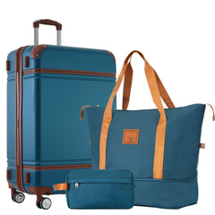 Hardshell 3-Piece Luggage Set with TSA Lock and Spinner Wheels