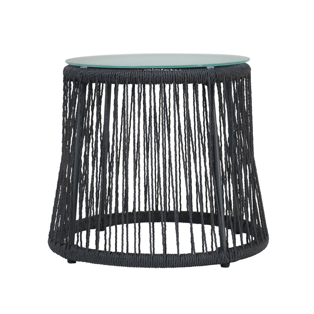Boho Southport Side Table with Glass Top