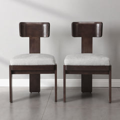Upholstered Dining Fabric Side Chairs (Set of 2)