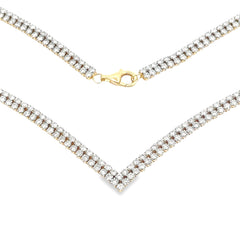 7.00ct Diamond Tennis Necklace 14KT Yellow Gold