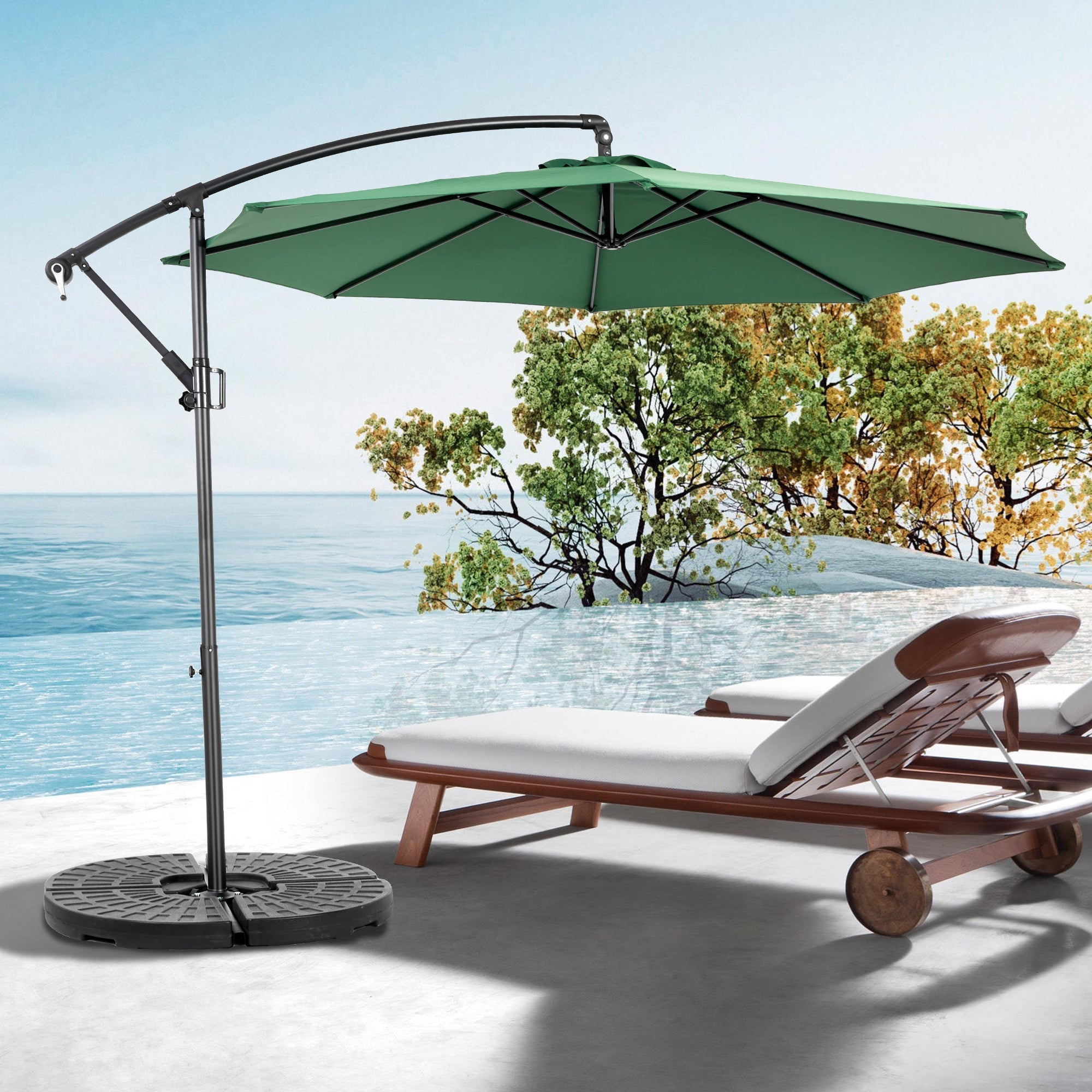 Best Choice Products 10ft Offset Hanging Market Patio Umbrella