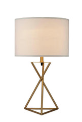 26.25" Tall Ester Mid-Century Metal Table Lamp in Matte Gold