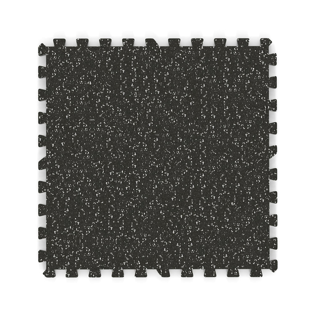 Interlocking Rubber Exercise Mat 48 Sq Ft with Borders