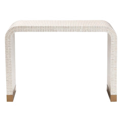 Console Table with Capiz Shell Mosaic Pattern