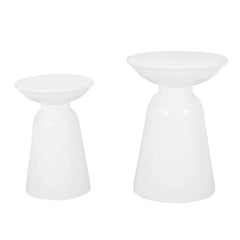 Serenita Outdoor Side Tables With Flared Design (Set of 2)