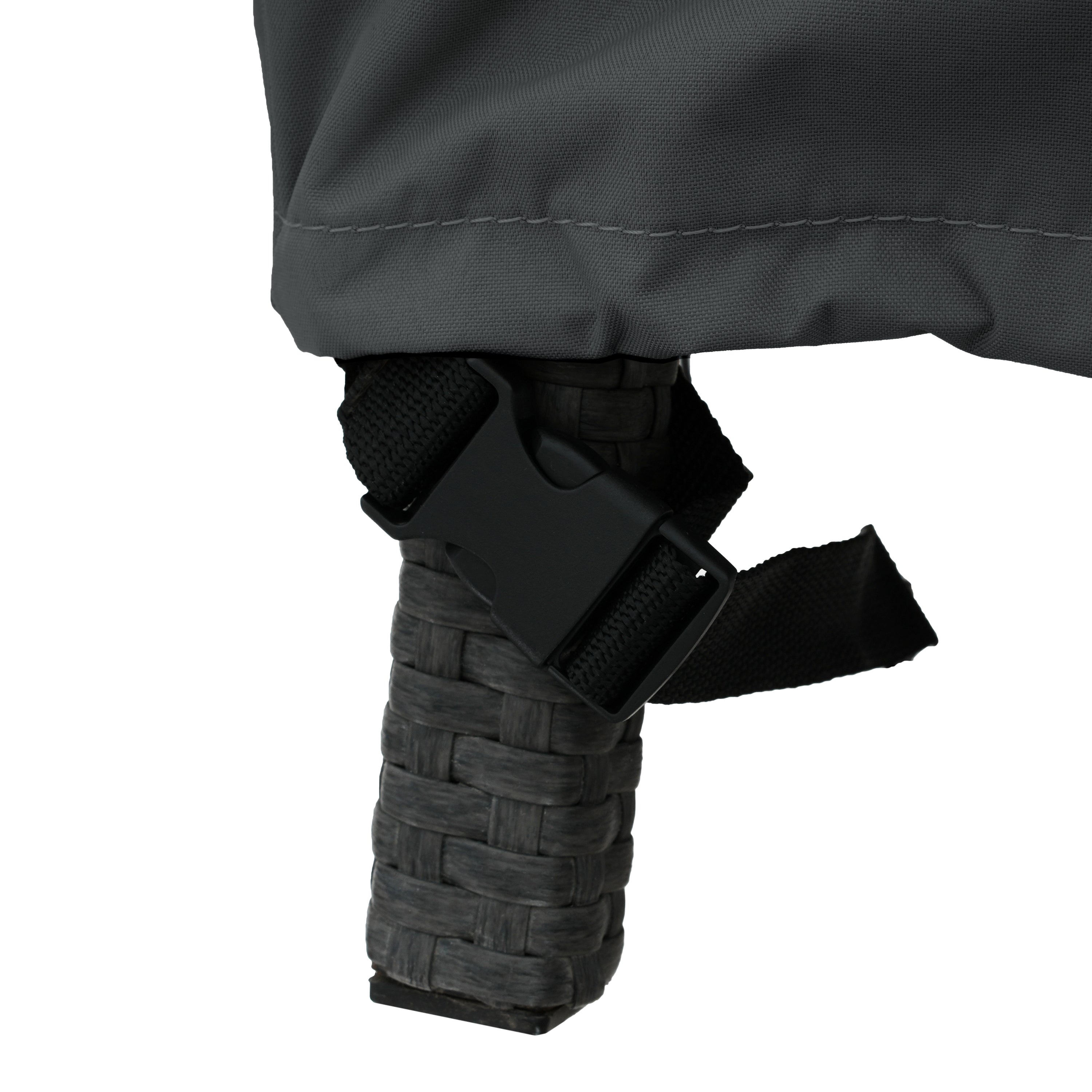 Outdoor Shield Patio Club Chair Cover in Dark Gray Fabric - 36 Inches