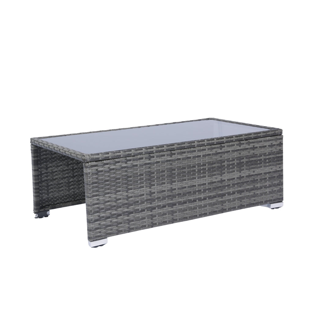 8 Piece Patio Sectional Wicker Rattan Outdoor Sofa Set with Storage Box