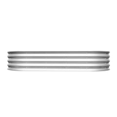 Heavy Duty Galvanized Raised Garden Bed Kit 6x3x1ft Silver