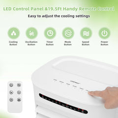 4-in-1 Portable Air Cooler with Timer & 3 Modes