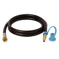 Flame King RV, Van, Trailer Low Pressure Quick Connect 48 Inch, 3/8 Inch ID Female SAE Gas Flare Fitting