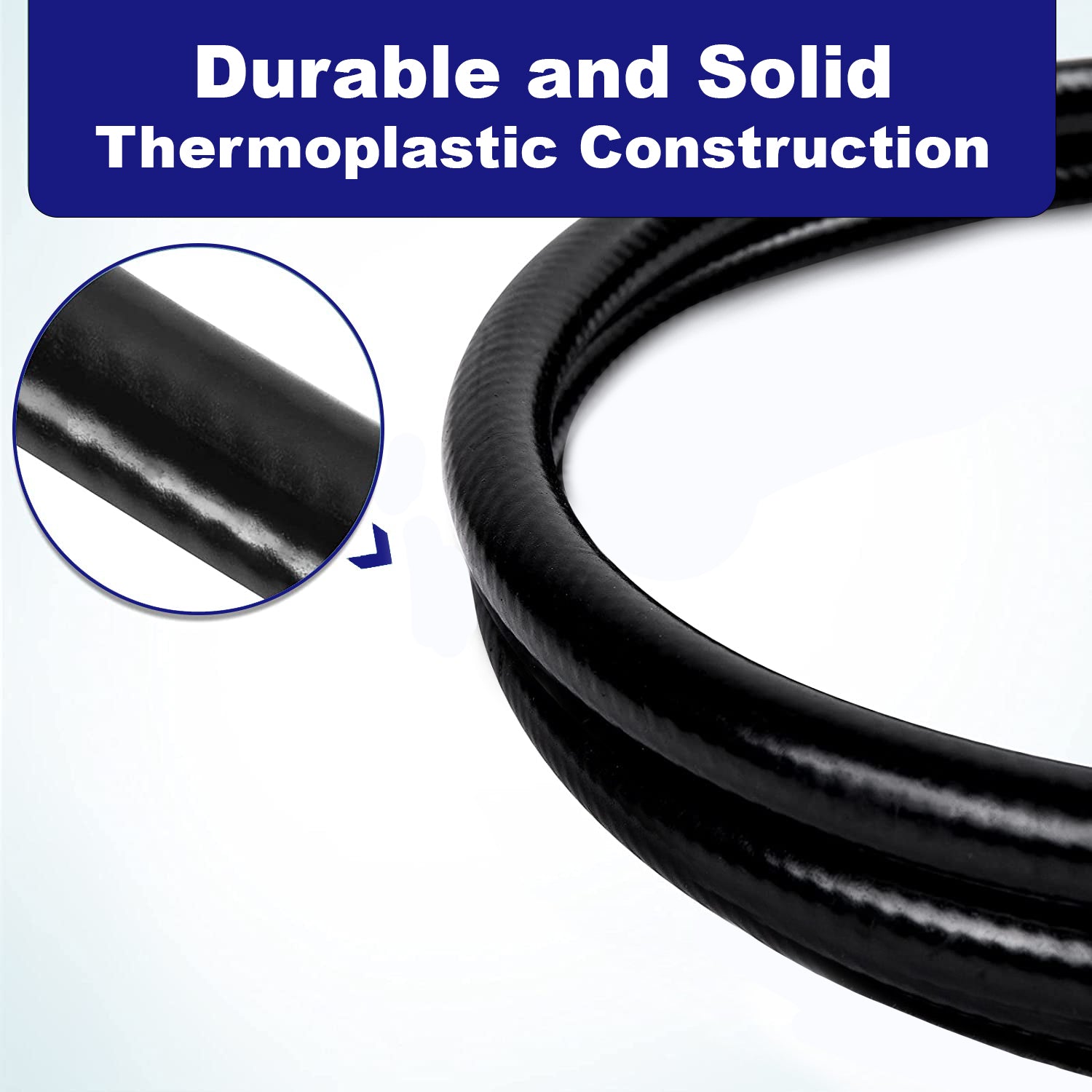 Flame King Thermo Plastic Hose Assembly for LP and Natural Gas, 32 Inch, 3/8 Inch