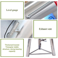 Heavy-Duty Stainless Steel Commercial Milk And Ice Cream Mix Pasteurizer Machine [Without Plug] (SAK81320)