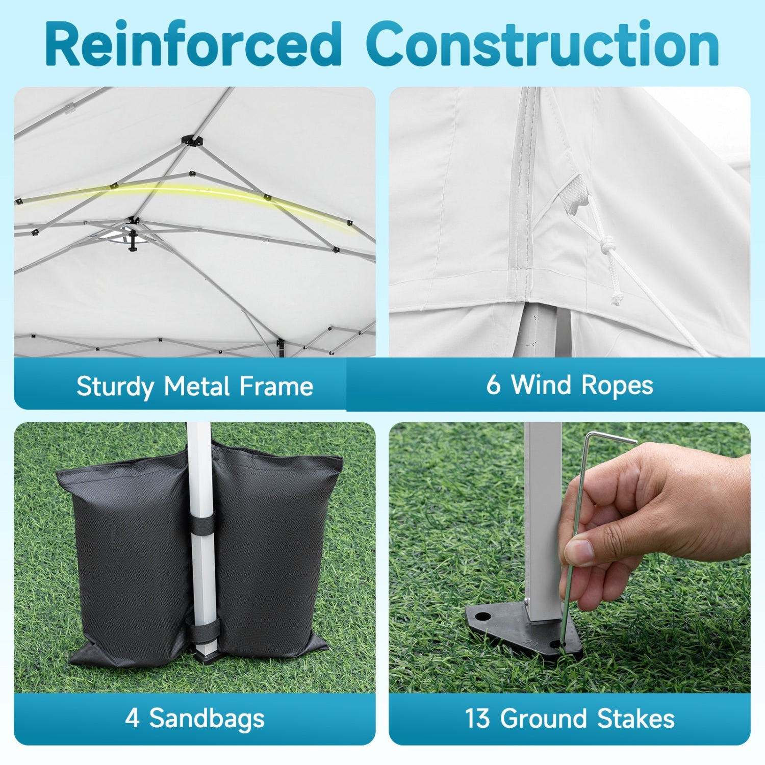 Pop Up Canopy Tent 10x20 FT with 6 Sidewalls