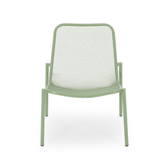 Outdoor Iron Chair With Mesh Design