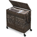 2-Section Laundry Hamper with Removable Bags, 110L