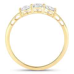 0.51 Carat Genuine Lab Grown Diamond 14K Yellow Gold Ring