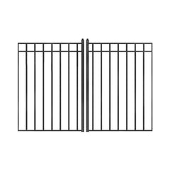 [12-18FT] Heavy-Duty Madrid-Style Premium Steel Dual-Swing Driveway Gate (SAK38546)
