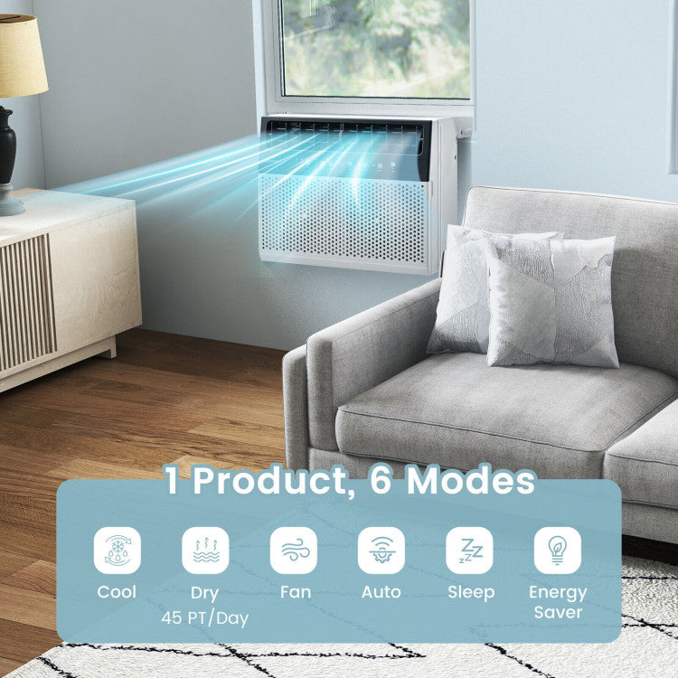 Dual BTU Window AC – 10k/12k with Remote