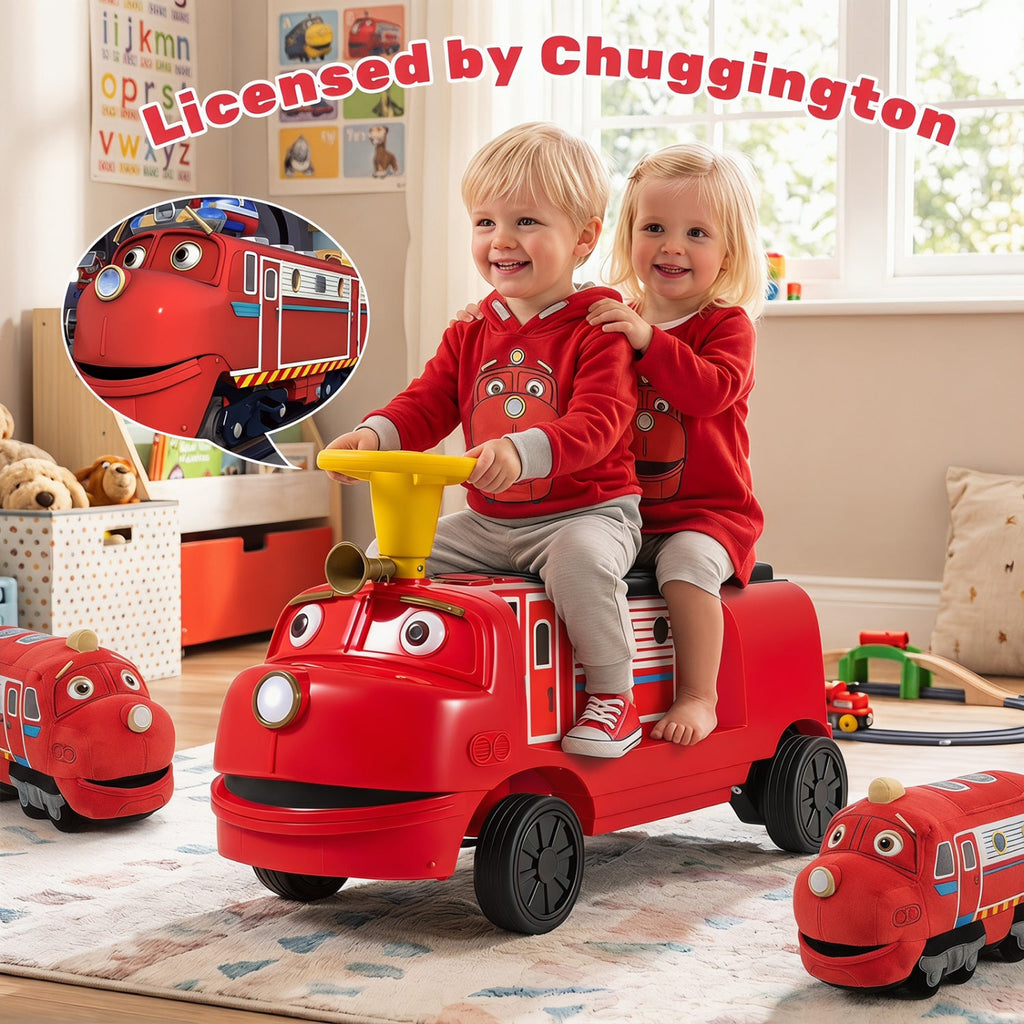 12V Kids Ride-On Train with Adjustable Seat & Music