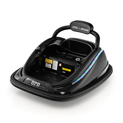 12V Kids Bumper Car Ride on Toy with Remote Control and 360 Degree Spin Rotation-Black