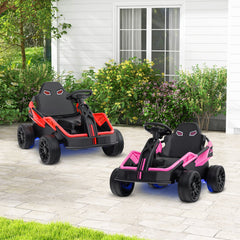 12V Ride on Car Electric UTV with Remote and Music for Big Kids-Pink