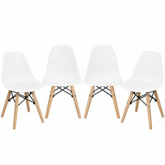 4 PCS Children Chair Set Medieval Style Dining Chairs with Wood Legs