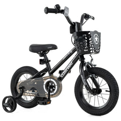 12 Inch Kids Bike with Basket and Training Wheels for Children Aged 3-5 Years Old