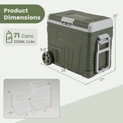 12 Volt Car Refrigerator Portable Car Fridge with Adjustable Range-50L