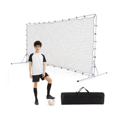 12 x 6 Feet Soccer Rebounder Net with All Weather Net-White