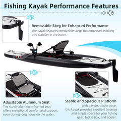 Premium 12FT Lightweight Inflatable Fishing Kayak With Pedal System (SAK15079)