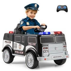 12V Battery Powered Electric Vehicle with 3 Speeds and Megaphone-Black