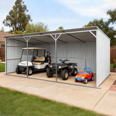 [12X25FT] Heavy-Duty Galvanized steel Storage Equipment Shed (SAK20471)