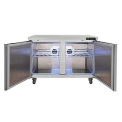 12.9 Cu.Ft 2-Door Commercial Stainless Steel Worktop Undercounter Refrigerator, 48" (SAK13725)