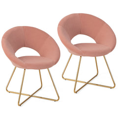 4-Piece Kitchen & Dining Bundle: Modern Velvet Accent Chair (Set of 2) + Height Adjustable Bar Stools (Set of 2)