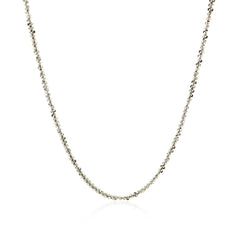 Rhodium Plated 1.7mm Sterling Silver Sparkle Style Chain