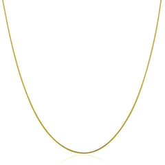 14k Yellow Gold Thin Motif Round Omega Necklace