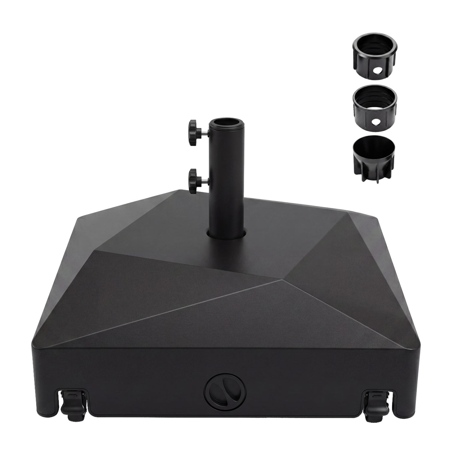 154lbs Mobile Fillable Patio Umbrella Base with 4 Wheels